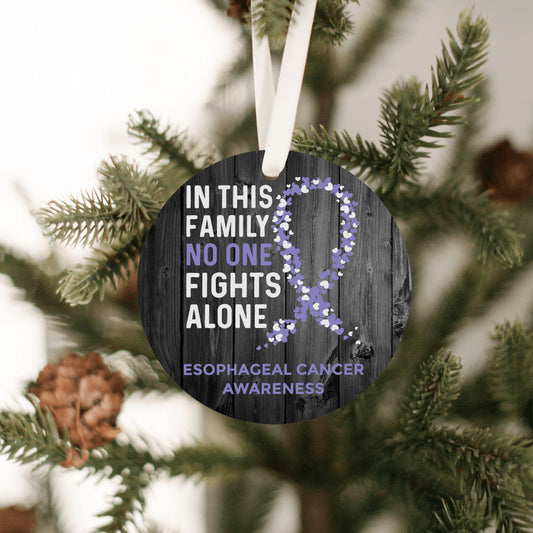 Esophageal Cancer Awareness Christmas Ornament