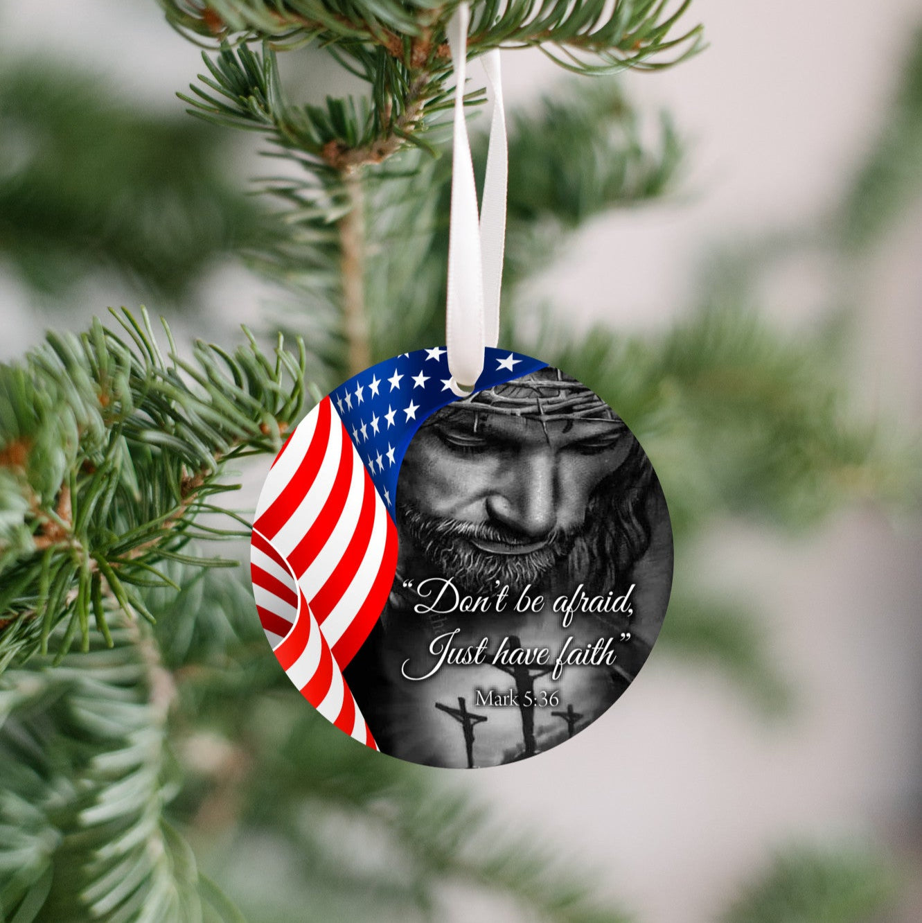 Don't Be Afraid Christmas Ornament