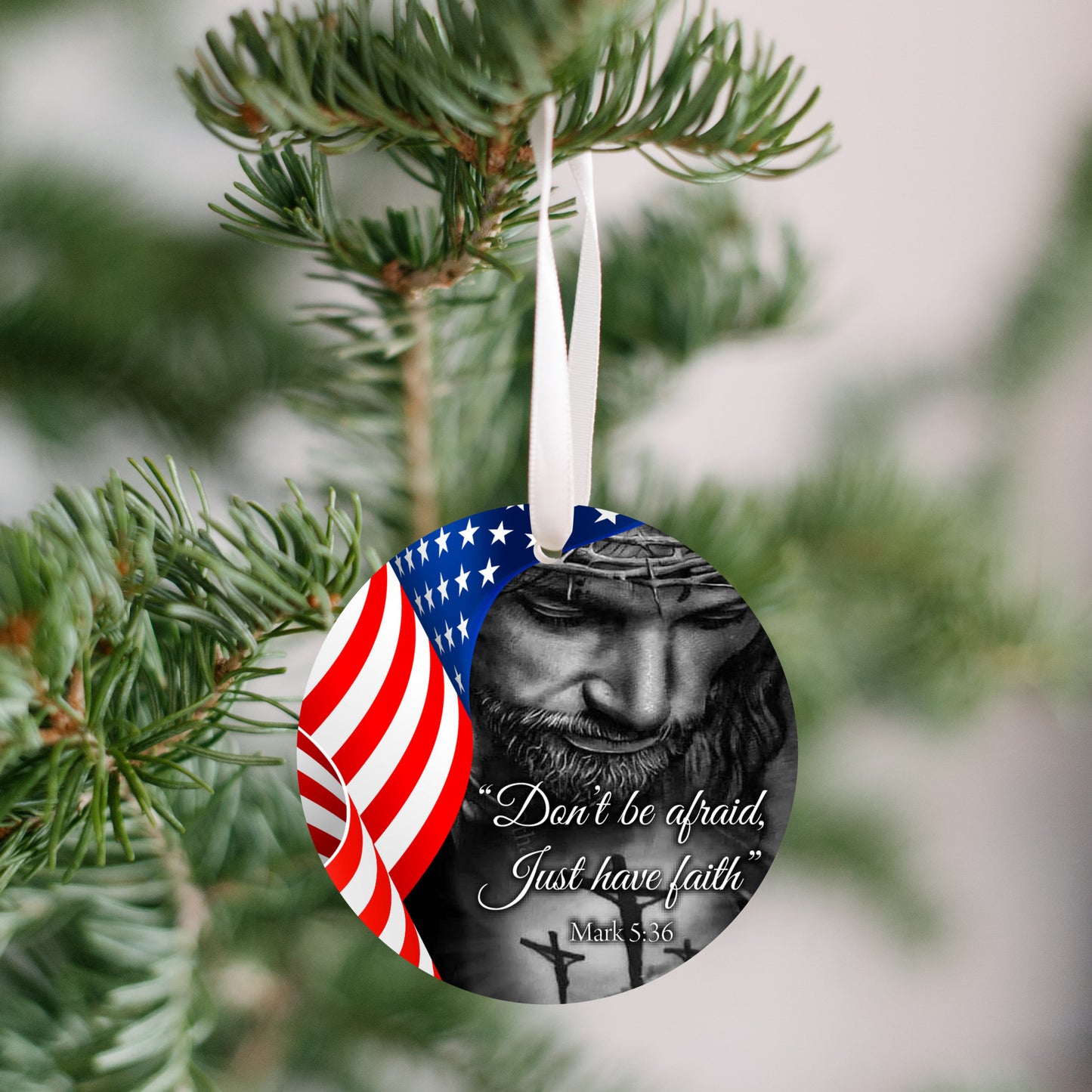 Don't Be Afraid Christmas Ornament