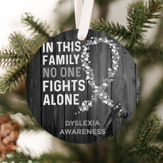 Dyslexia Awareness Christmas Ornament
