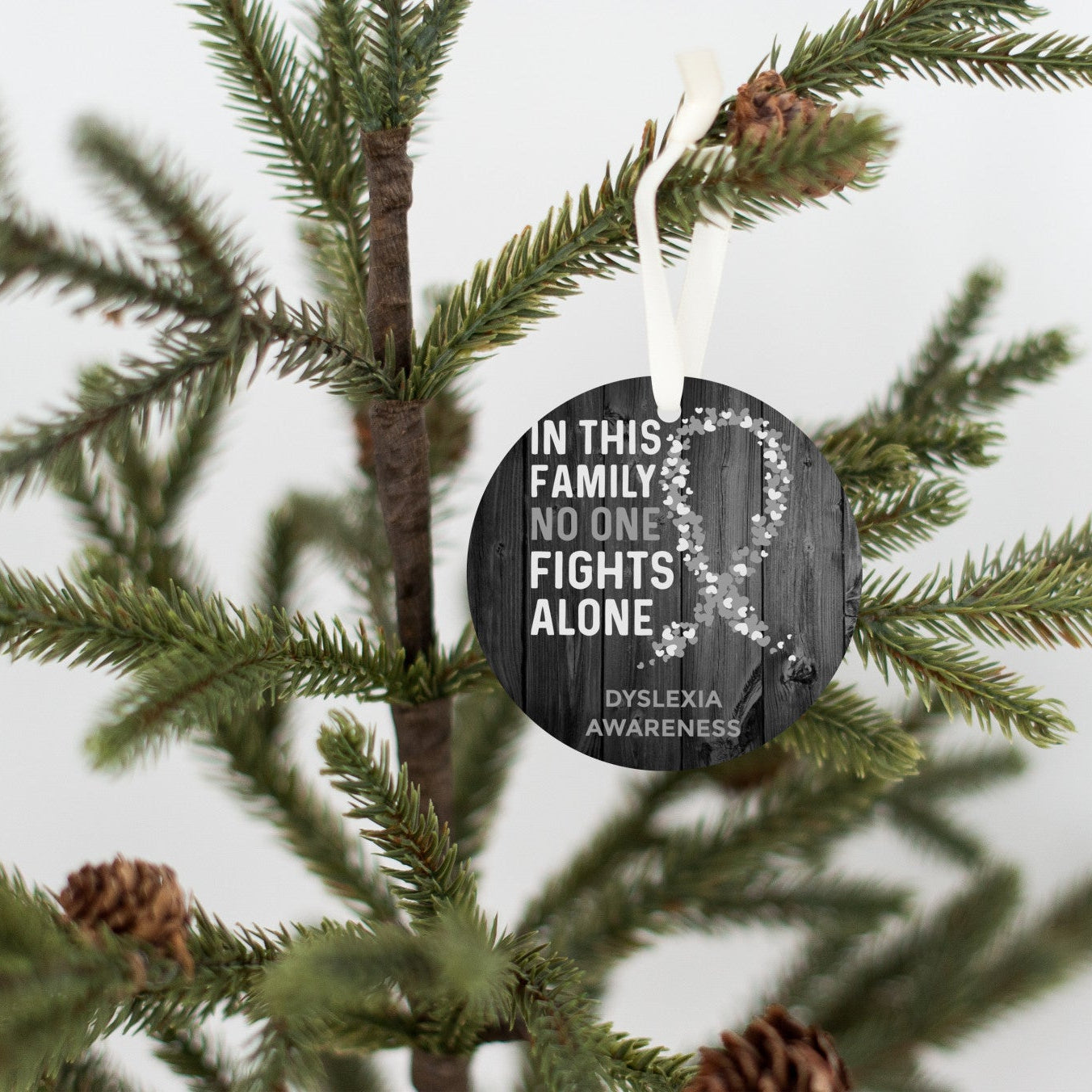 Dyslexia Awareness Christmas Ornament
