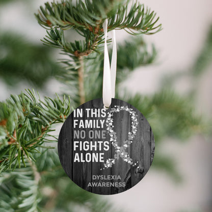 Dyslexia Awareness Christmas Ornament