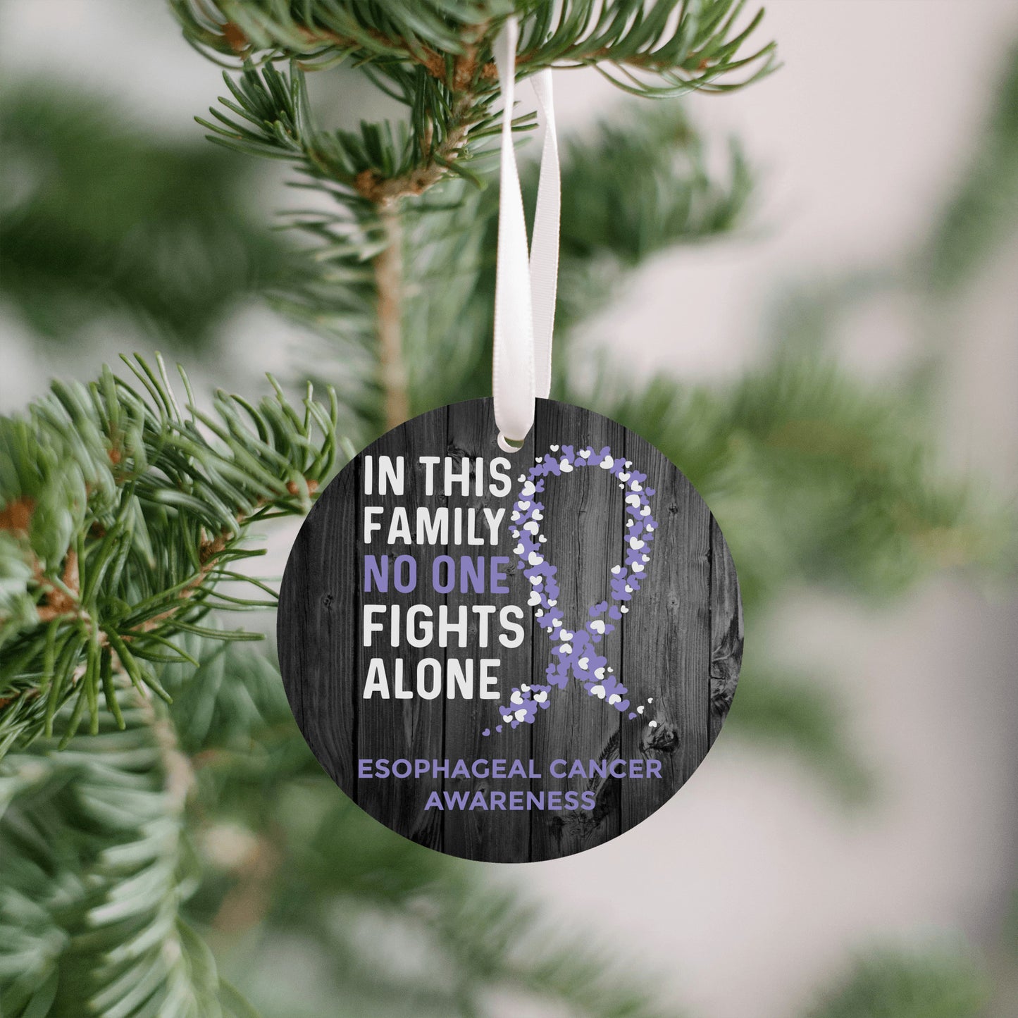 Esophageal Cancer Awareness Christmas Ornament