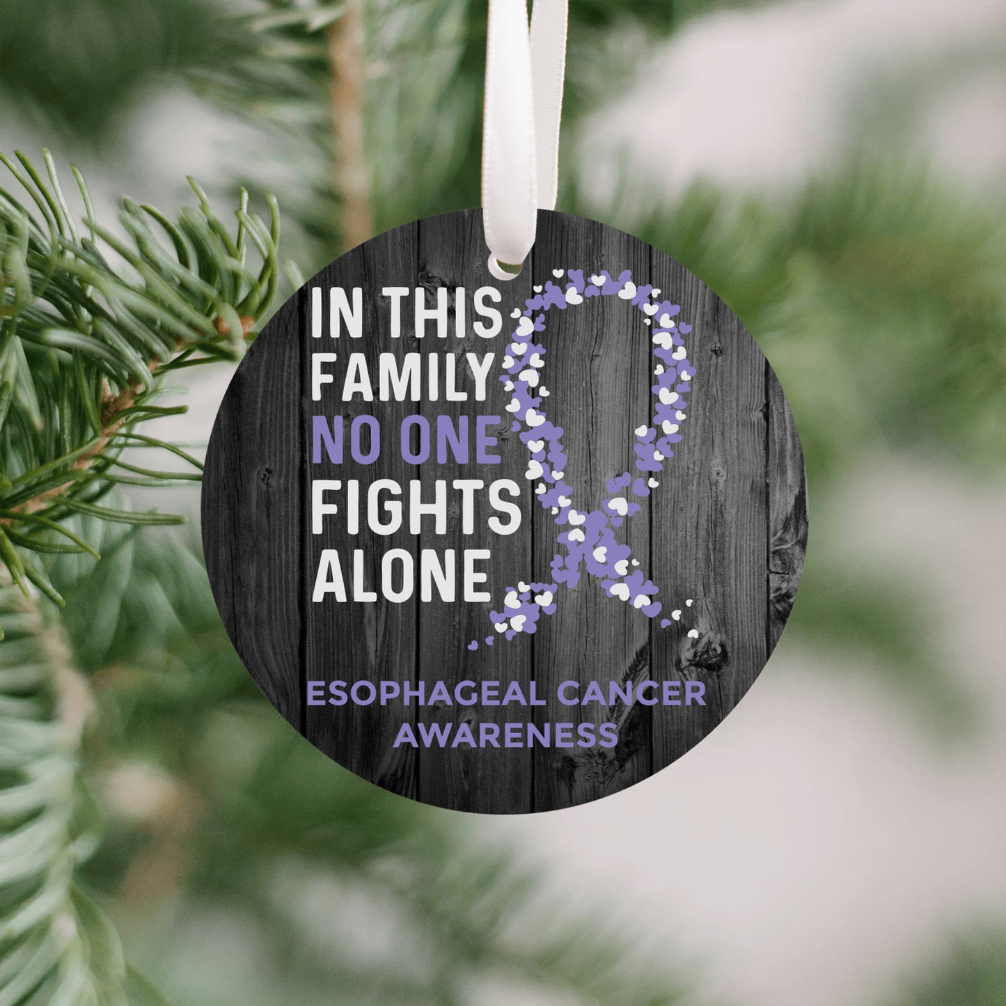 Esophageal Cancer Awareness Christmas Ornament