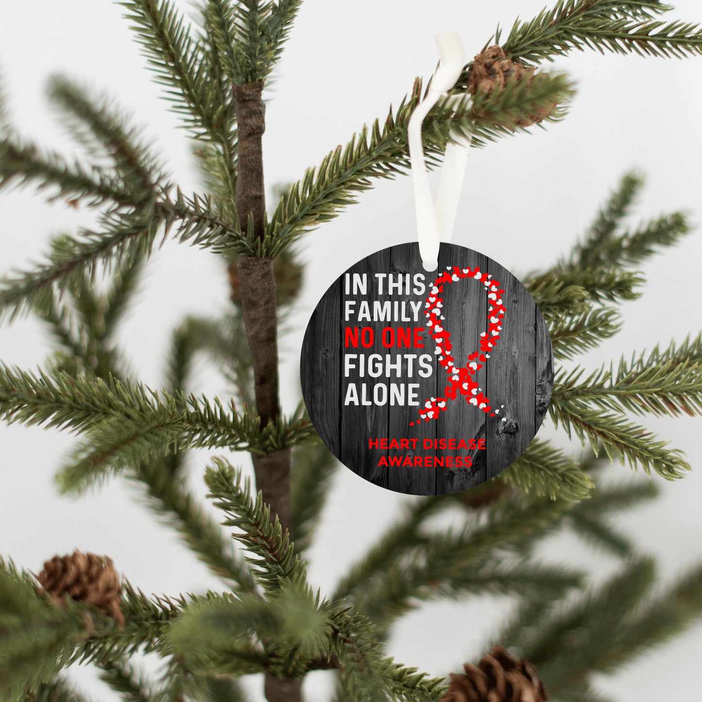 Heart Disease Awareness Christmas Ornament