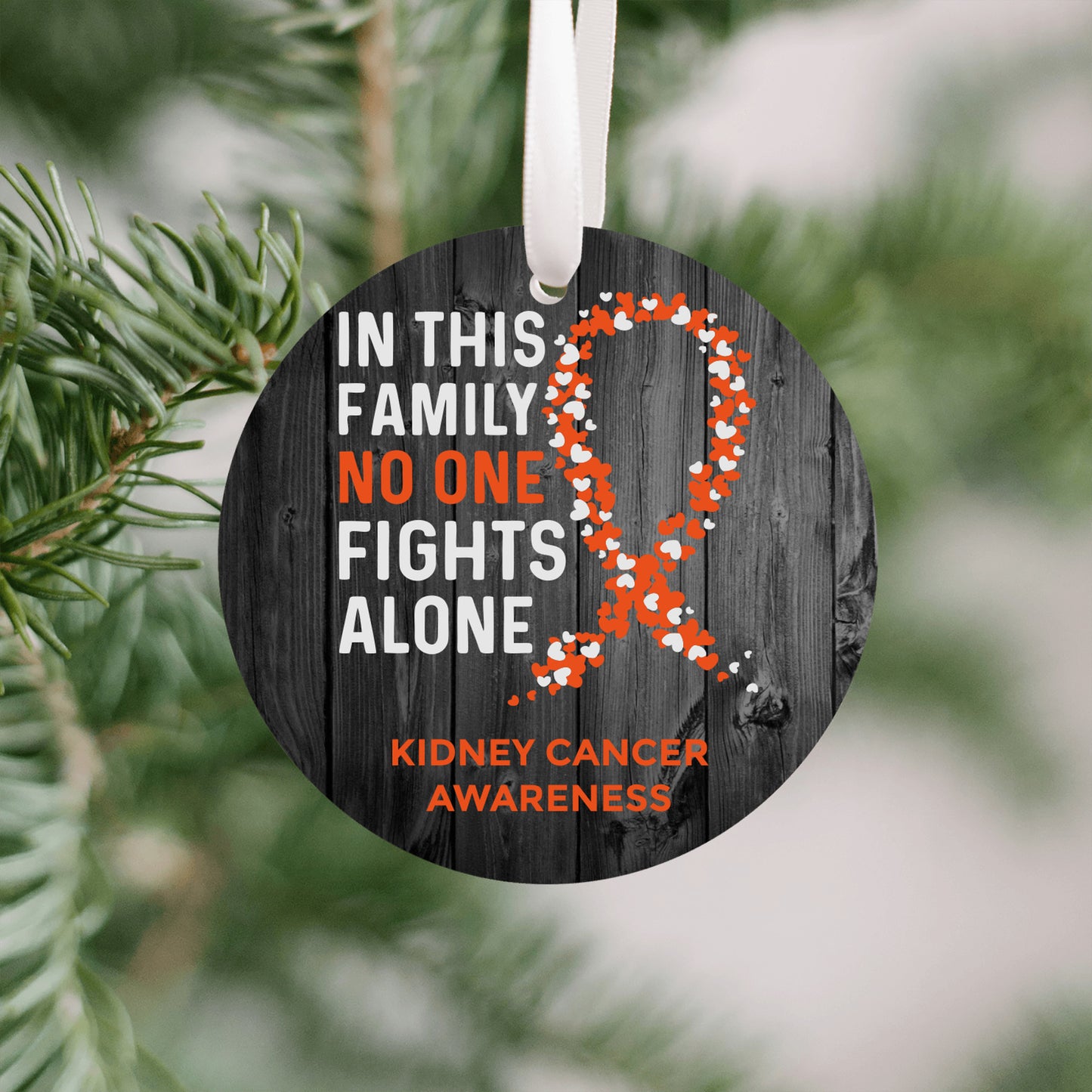 Kidney Cancer Awareness Christmas Ornament