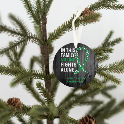 Liver Cancer Awareness Christmas Ornament