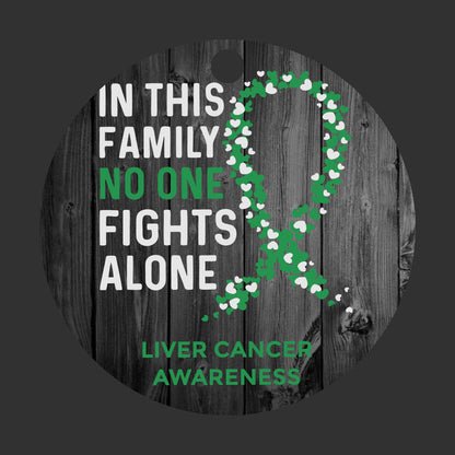 Liver Cancer Awareness Christmas Ornament