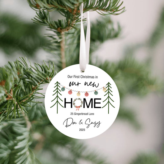 Personalized First Home Ornament 2025, Our First Christmas in New Home Ornament, First House Ornament, New Address Ornament, Housewarming