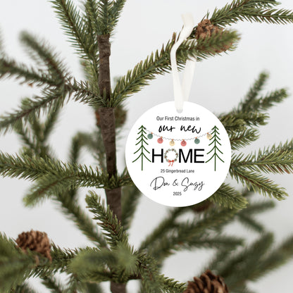 Personalized First Home Ornament 2025, Our First Christmas in New Home Ornament, First House Ornament, New Address Ornament, Housewarming