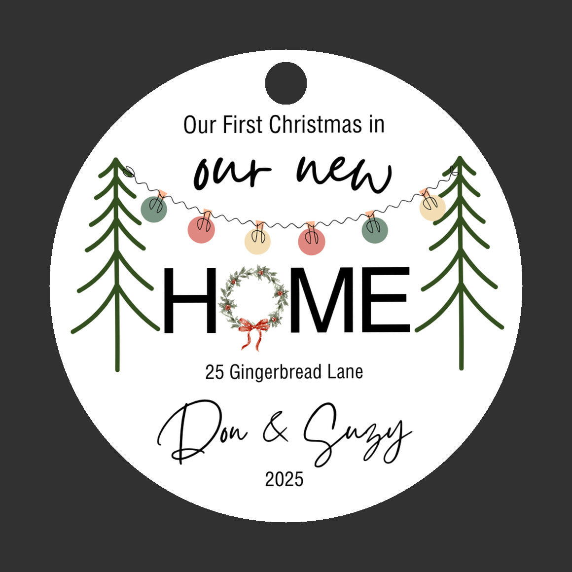 Personalized First Home Ornament 2025, Our First Christmas in New Home Ornament, First House Ornament, New Address Ornament, Housewarming