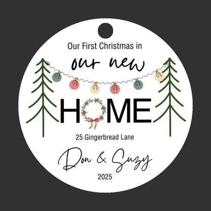Personalized First Home Ornament 2025, Our First Christmas in New Home Ornament, First House Ornament, New Address Ornament, Housewarming