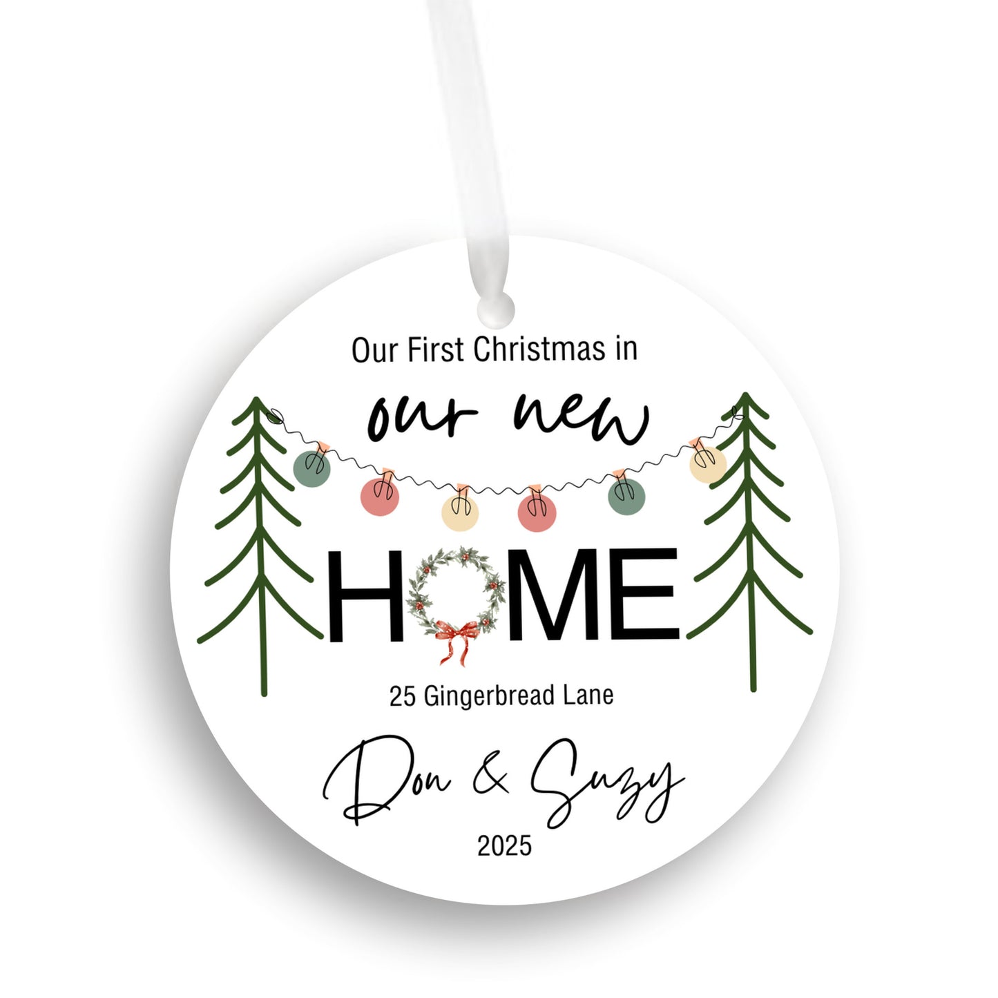Personalized First Home Ornament 2025, Our First Christmas in New Home Ornament, First House Ornament, New Address Ornament, Housewarming