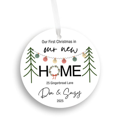 Personalized First Home Ornament 2025, Our First Christmas in New Home Ornament, First House Ornament, New Address Ornament, Housewarming