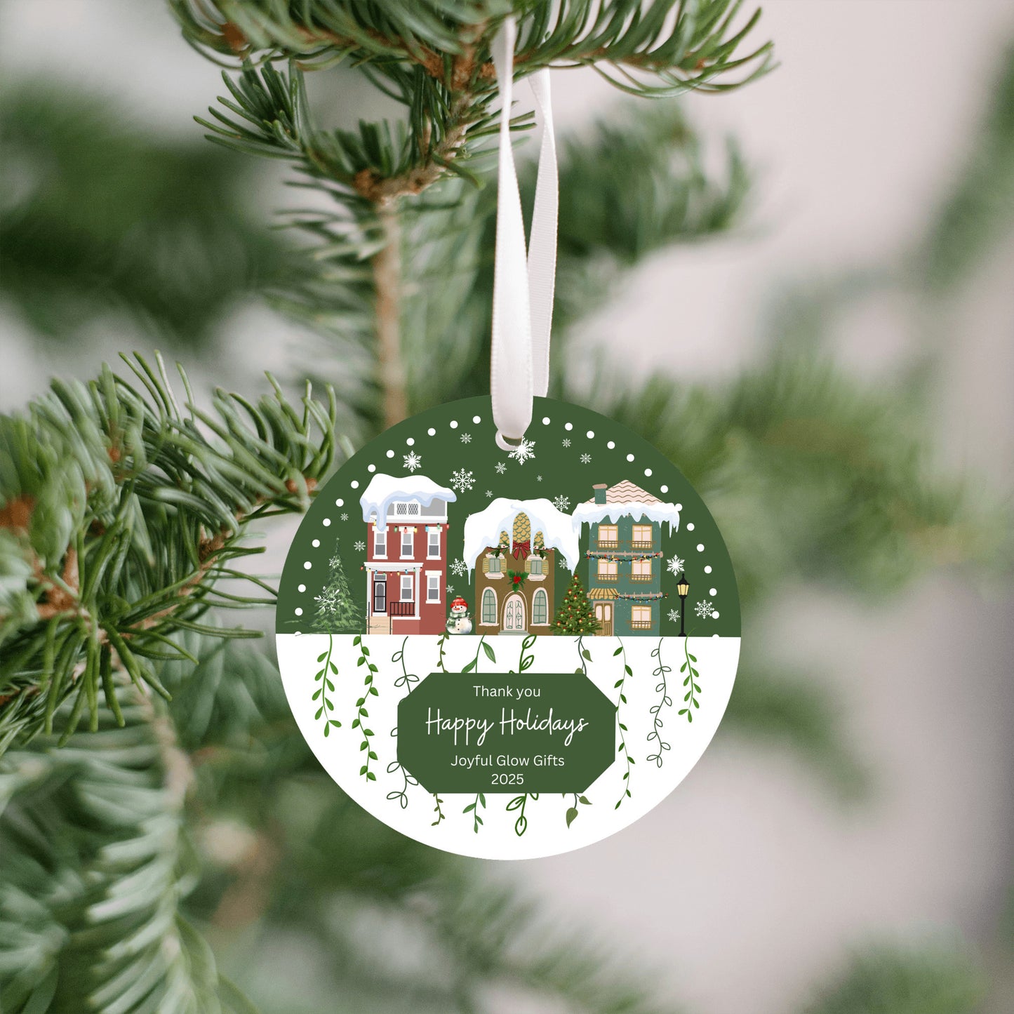 Customer Christmas Ornament, Custom Company Logo Ornament, Bulk Order Appreciation Ornaments, Thank You Christmas Gift,