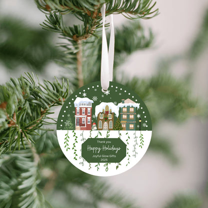 Customer Christmas Ornament, Custom Company Logo Ornament, Bulk Order Appreciation Ornaments, Thank You Christmas Gift,