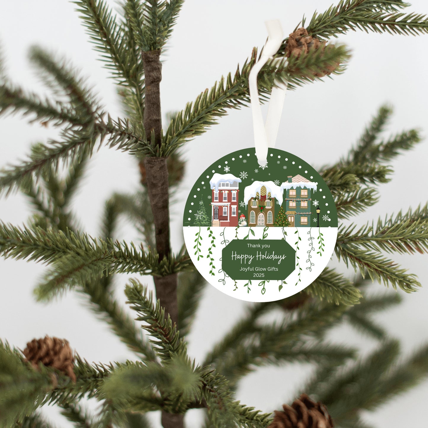 Customer Christmas Ornament, Custom Company Logo Ornament, Bulk Order Appreciation Ornaments, Thank You Christmas Gift,