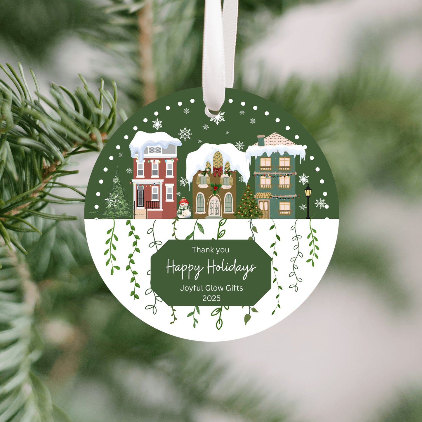 Customer Christmas Ornament, Custom Company Logo Ornament, Bulk Order Appreciation Ornaments, Thank You Christmas Gift,