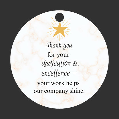 Company Thank You Ornament, Dedication and Excellence Ornament,